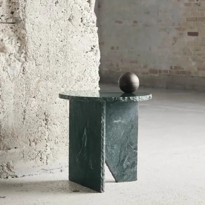 Muubs Verde Sidebord Ø 40 x H 42 cm - Marmor - Grøn