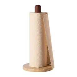 Muubs Yami Køkkenrulleholder H 31 cm - Asketræ/marmor - Brun
