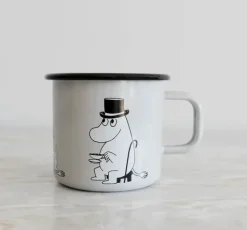 Muurla Moomin Krus - Moominpappa Retro 37 cl - Emaljeret stål - Grå