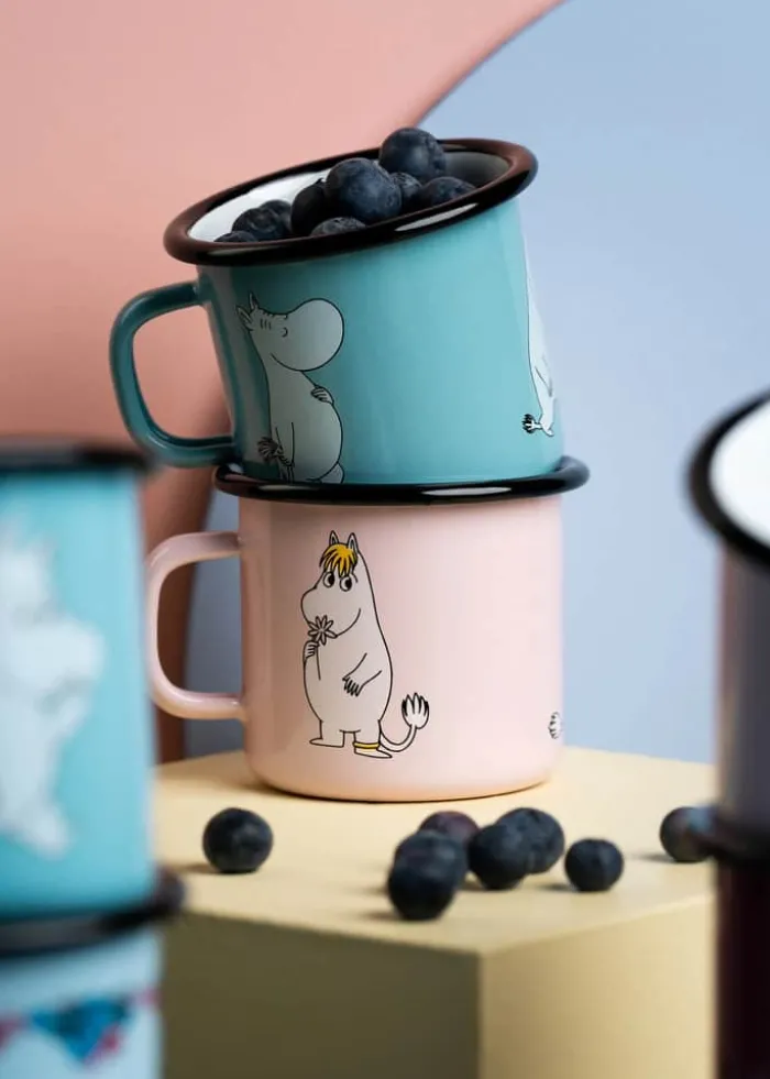 Muurla Moomin Krus - Snorkmaiden Retro 25 cl - Emaljeret stål - Lyserød