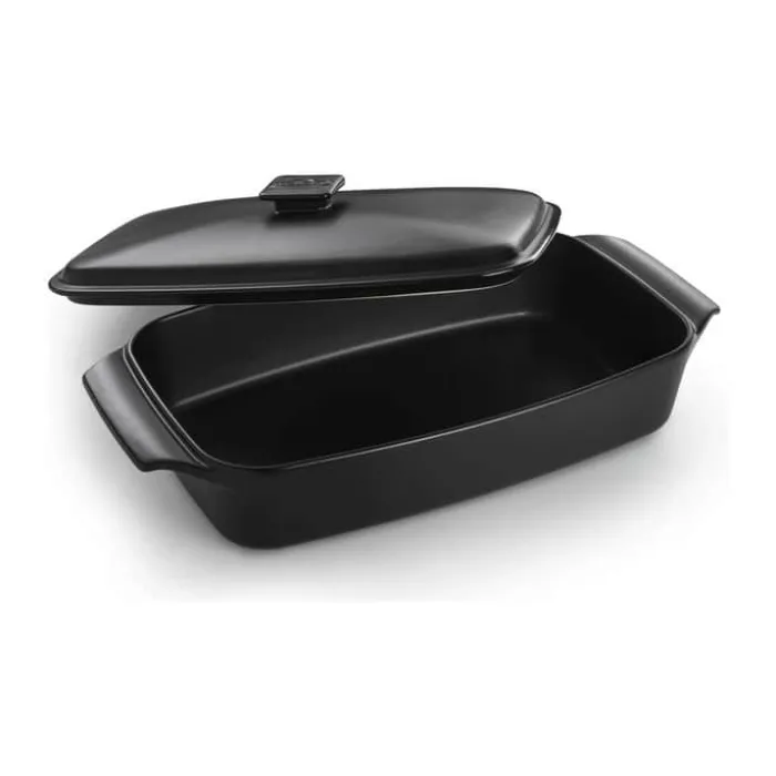 Napoleon Stegefad med låg B 22,5 x L 42 cm - Keramik - Sort
