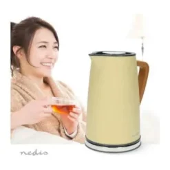 Nedis Elkedel 1,7 liter - 2200 watt - Gul