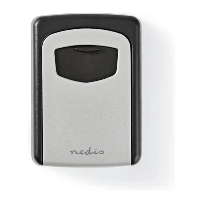Nedis Nøgleboks H 12 x B 9 x L 4 cm - Aluminium/plastik - Grå/sort