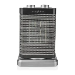 Nedis Varmeblæser H 24,1 x B 16,7 cm - 2 varmefunktioner - Grå
