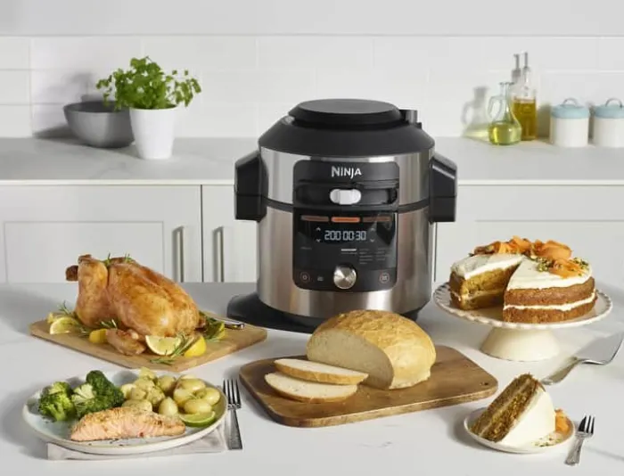 Ninja ONE-Lid Multicooker 14-i-1 7,5 liter - 1760 watt - Inkl. tilbehør - Stål/sort