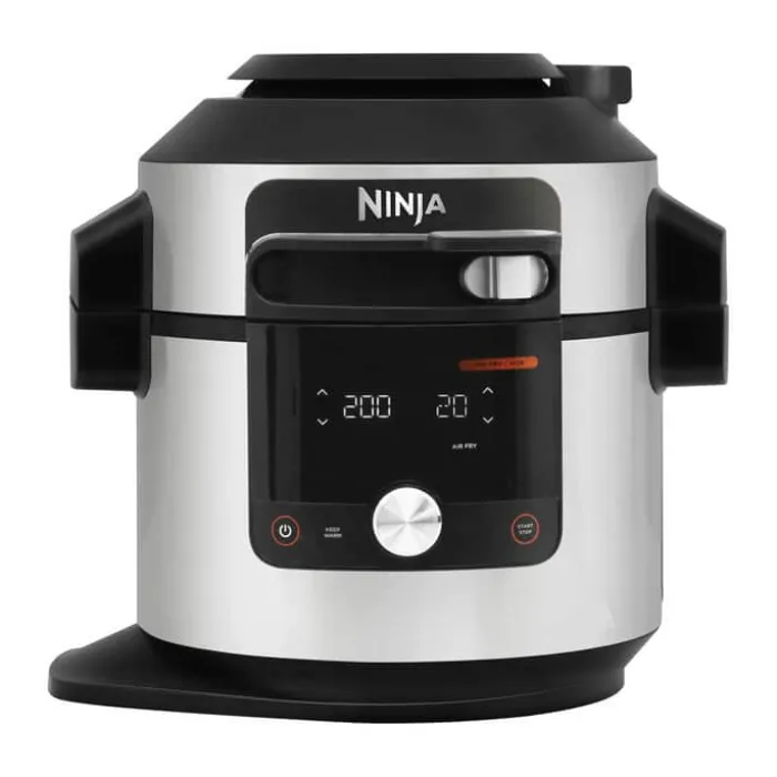 Ninja ONE-Lid Multicooker 14-i-1 7,5 liter - 1760 watt - Inkl. tilbehør - Stål/sort