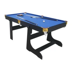 NORDIC GAMES Poolbord H 78,7 x B 182,9 x L 91,4 cm - Mdf/Pvc Laminat- Sort/blå