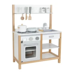 NORDIC PLAY Nature Legekøkken med tilbehør Fra 36 måneder - Certificeret træ - Hvid
