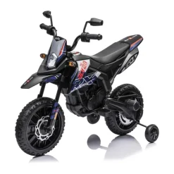 NORDIC PLAY Speed Elektrisk motorcykel Aprilia 3-8 år - Bluetooth - Sort