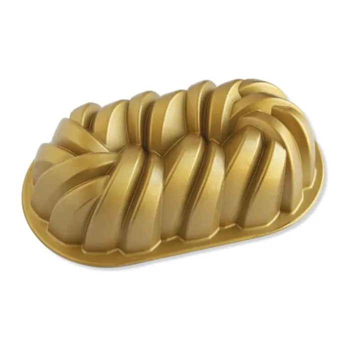 Nordic Ware Braided Loaf Brødform H 7,6 x B 15,2 x L 26 cm - Aluminium - Guldfarvet