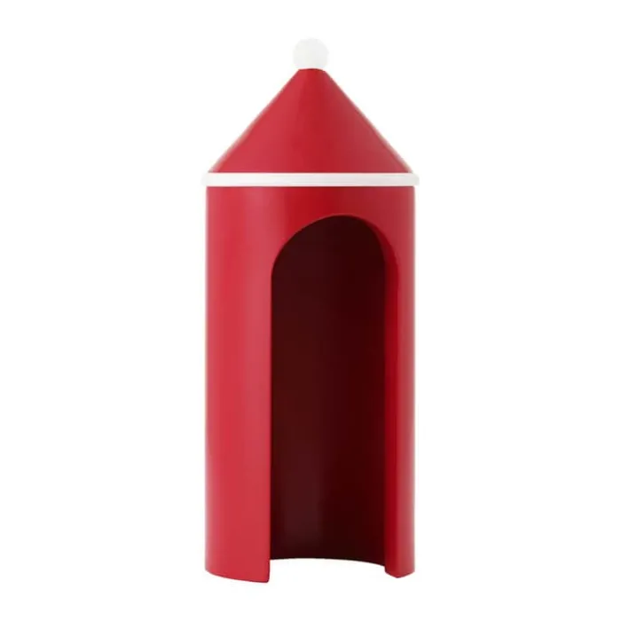 Normann Copenhagen Tivoli Tale Figurines Skilderhus H 22,5 x Ø 9 cm - Malet eg - Lollipop Rød