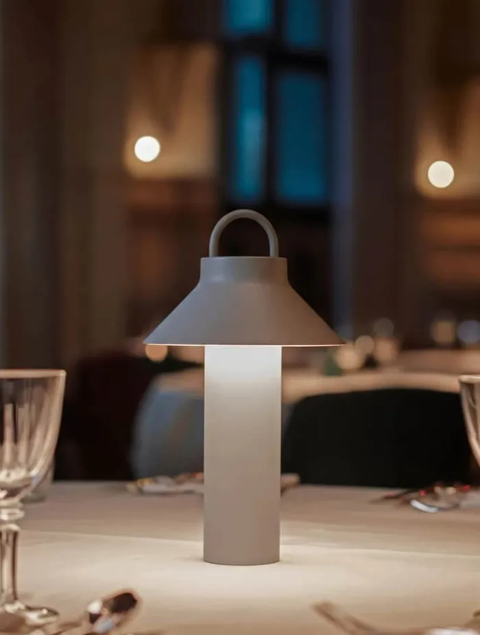 Novoform Moov LED Bordlampe Ø 18 x H 28 cm - Metal - Light grey