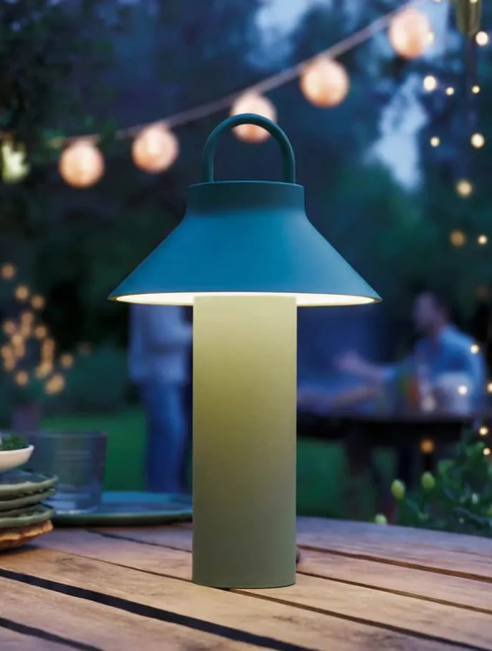 Novoform Moov LED Bordlampe Ø 18 x H 28 cm - Metal - Dusty green