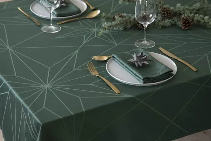 Novoform Stars Stofserviet - 4 stk. B 45 x L 45 cm - 60% bomuld/40% polyester - Spruce green