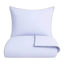 omhu Chambre Sengetøj B 140 x L 220 cm - Økologisk bomuld - Lyseblå/navy