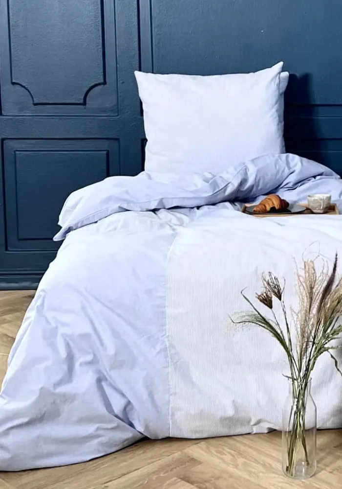 omhu Patchwork Sengetøj B 140 x L 220 cm - Økologisk bomuld - Blå