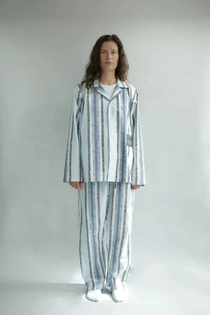 omhu x Mads Barfod Slumber Pyjamasskjorte XS/S - Satin - Aqua