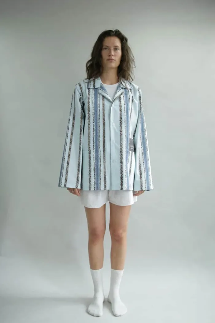 omhu x Mads Barfod Slumber Pyjamasskjorte XS/S - Satin - Aqua