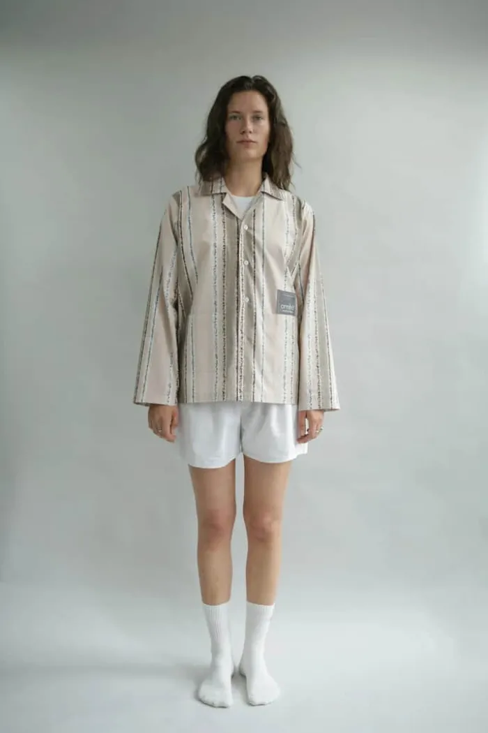 omhu x Mads Barfod Slumber Pyjamasskjorte XS/S - Satin - Latte