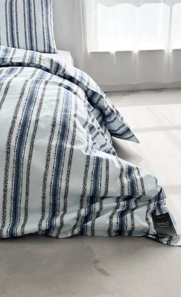 omhu x Mads Barfod Streamline Sengetøj B 140 x L 220 cm - Bomuld - Aqua