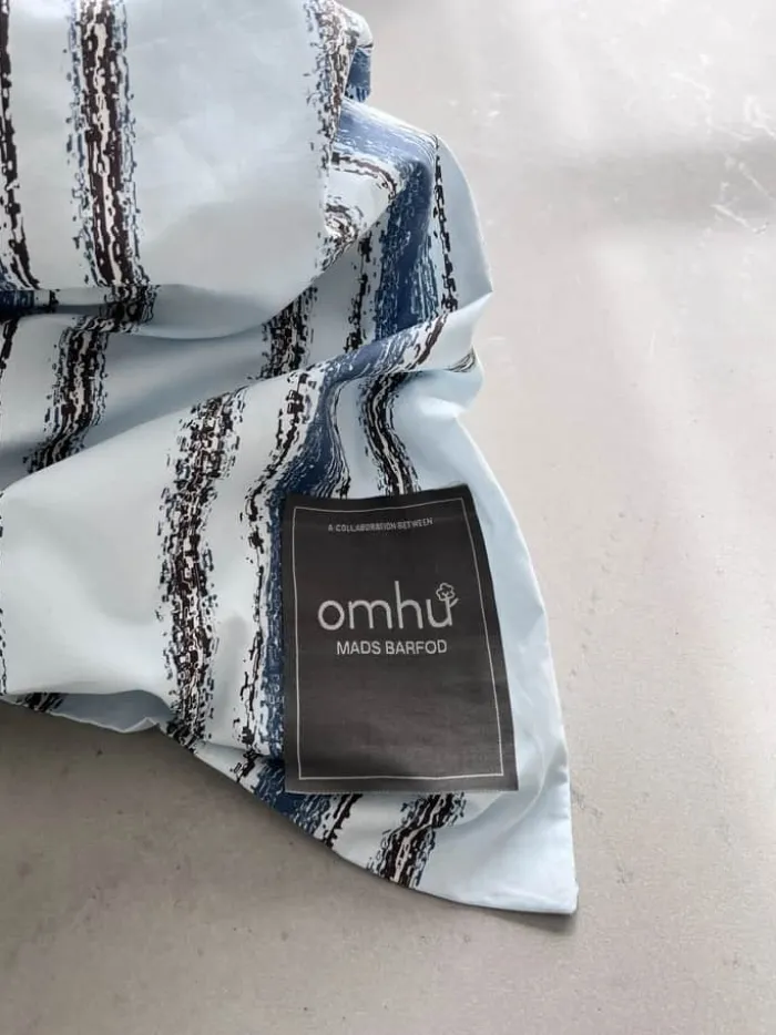 omhu x Mads Barfod Streamline Sengetøj B 140 x L 200 cm - Bomuld - Aqua