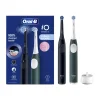 Oral-B iO 2 DUO Elektriske Tandbørste - 2 stk. Auto trykkontrol - 3 indstillinger - Night Black & Forest Green