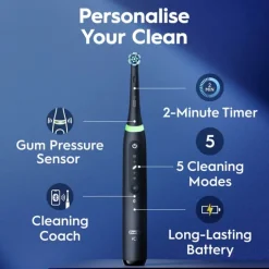 Oral-B iO5 Elektrisk Tandbørste 5 børsteindstillinger - Trykkontrol - Mat sort
