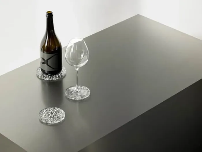 Orrefors Coaster - 2 stk. Ø 10 - Glas - Klar