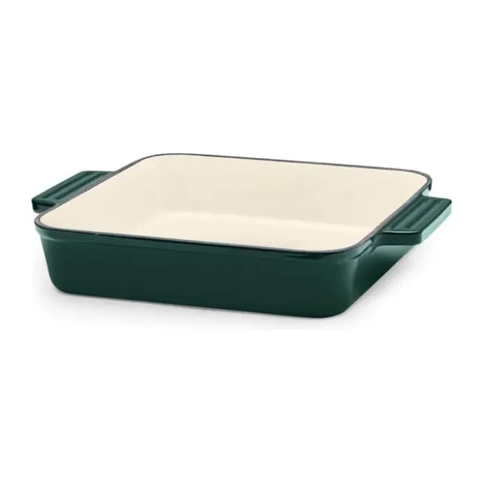 Orrefors Jernverk Ovnfast Fad H 6 x B 23 x L 23 cm - Støbejern - Grøn