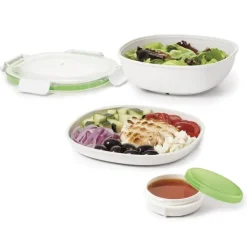 OXO Good Grips Salatbeholder L 20,5 x B 17 cm - PP-plastik/Silikone - Hvid/klar