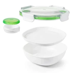 OXO Good Grips Salatbeholder L 20,5 x B 17 cm - PP-plastik/Silikone - Hvid/klar