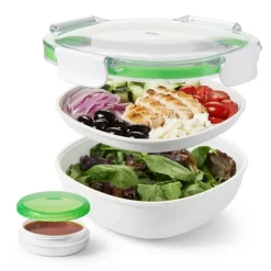 OXO Good Grips Salatbeholder L 20,5 x B 17 cm - PP-plastik/Silikone - Hvid/klar