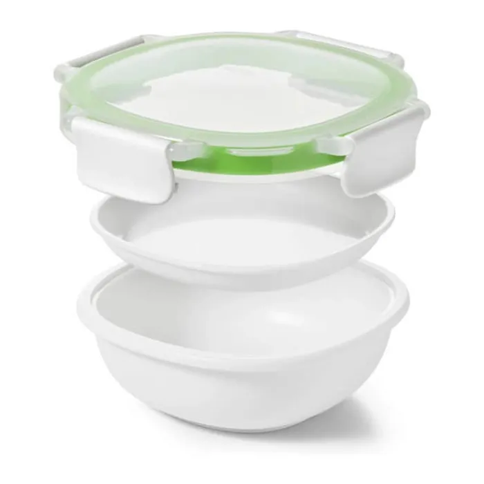 OXO Good Grips Snackbeholder L 15 x B 15 cm - PP-plastik/Silikone - Hvid/klar