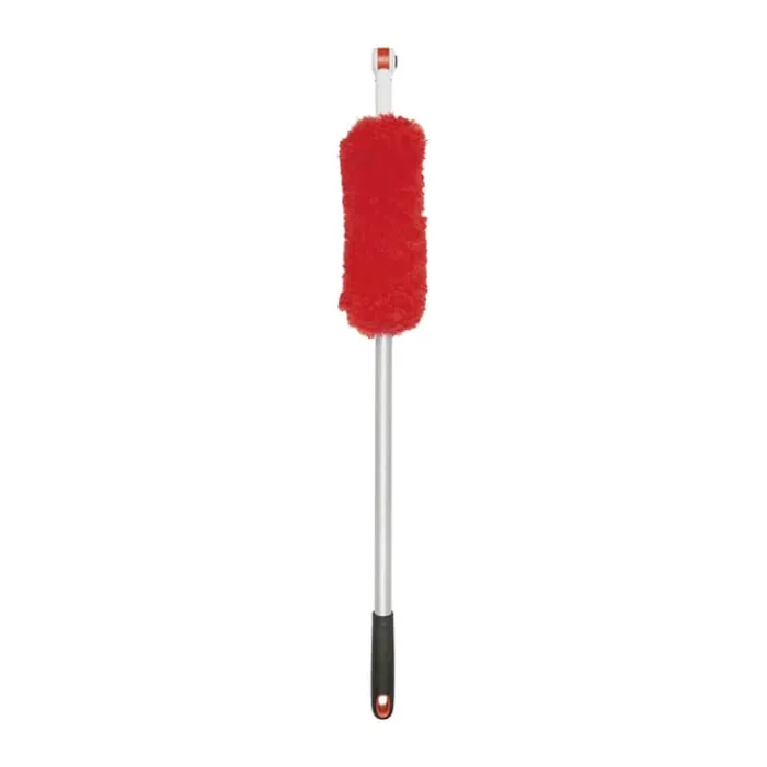 OXO Støvkost m. Teleskopstang Inkl. tilbehør - Nylon/polypropylen/plastik/polyester- Rød