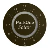 ParkOne Solar Elektronisk P-skive FS46 Ø 10 cm - Plastik/glas - Sort