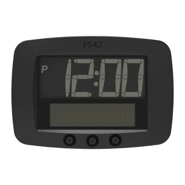 Park Solar Digital 5010 Elektronisk P-skive Solcelleteknologi - Automatisk vinter/sommertid - Sort