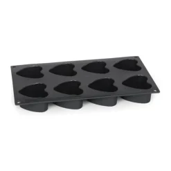 Patisse Bageform - Hjerter Til 8 stk. - Silikone - Sort