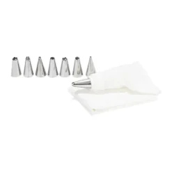 Patisse Sprøjteposesæt - 9 dele L 33 cm - Plastik/rustfrit stål - Hvid
