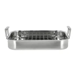 Pillivuyt Gourmet Somme Bradepande med rist B 26,5 x L 32 cm - Rustfrit stål