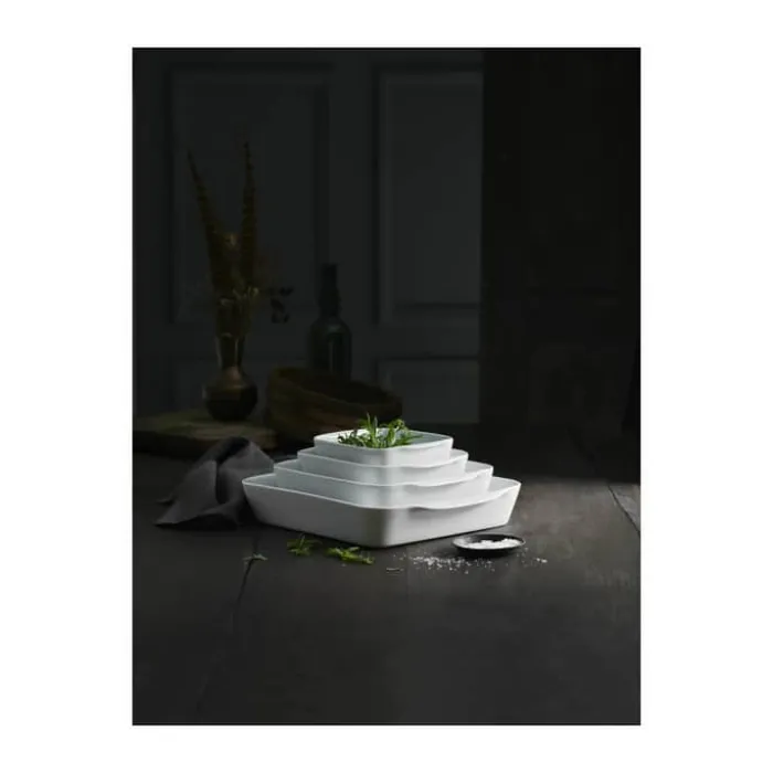 Pillivuyt Ovnfast Fad L 14 x B 14 cm - Porcelæn - Hvid