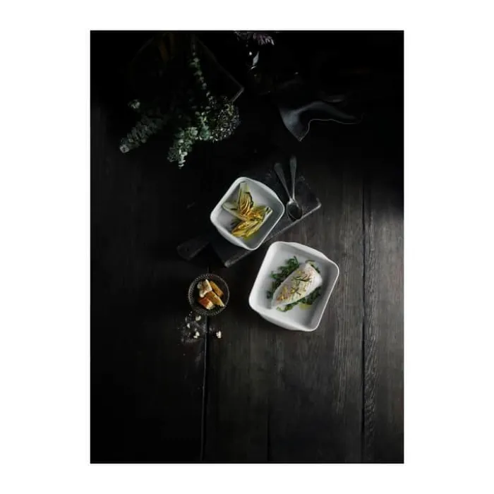 Pillivuyt Ovnfast Fad L 14 x B 14 cm - Porcelæn - Hvid
