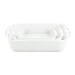 Pillivuyt Ovnfast Fadsæt - 3 dele L 17/22/27 cm - Porcelæn - Hvid
