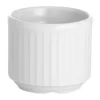 Pillivuyt Plissé Æggebæger H 4 cm - Porcelæn - Hvid