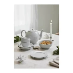 Pillivuyt Plissé Kagetallerken Ø 17 cm - Porcelæn - Hvid