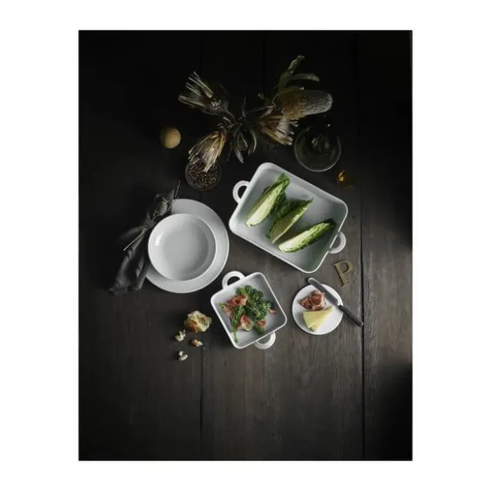 Pillivuyt Plissé Salat-/pastatallerken Ø 23 cm - Porcelæn - Hvid