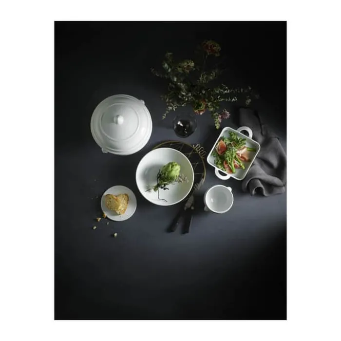Pillivuyt Plissé Salat-/pastatallerken Ø 23 cm - Porcelæn - Hvid