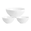 Pillivuyt Plissé Skålsæt - 3 dele Ø 12/20 cm - Porcelæn - Hvid