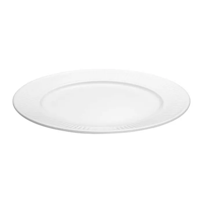 Pillivuyt Plissé Tallerken Ø 24 cm - Porcelæn - Hvid