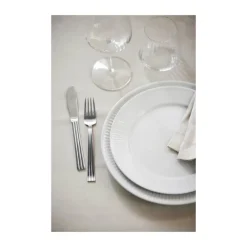 Pillivuyt Plissé Tallerken Ø 24 cm - Porcelæn - Hvid