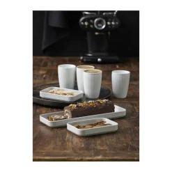 Pillivuyt Plissé Tapasfad B 12 x L 36 cm - Porcelæn - Hvid